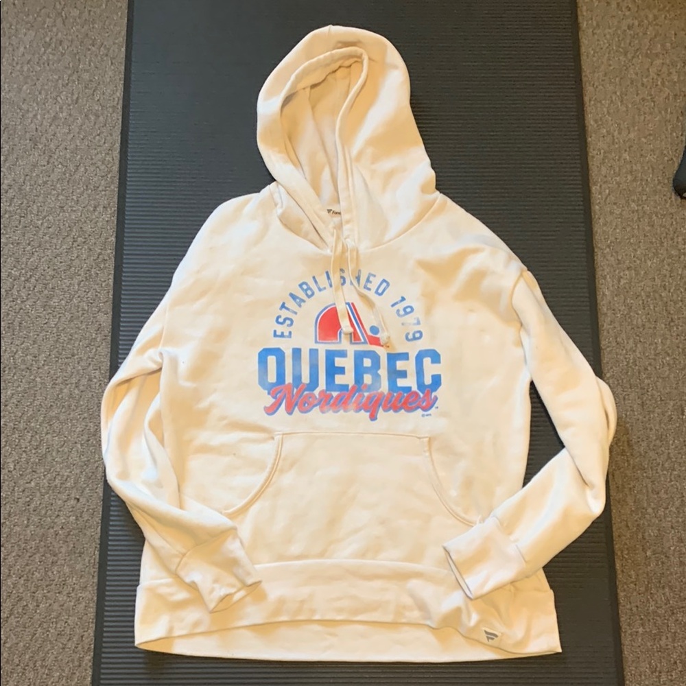 Quebec Nordiques Vintage style cream Hoodie